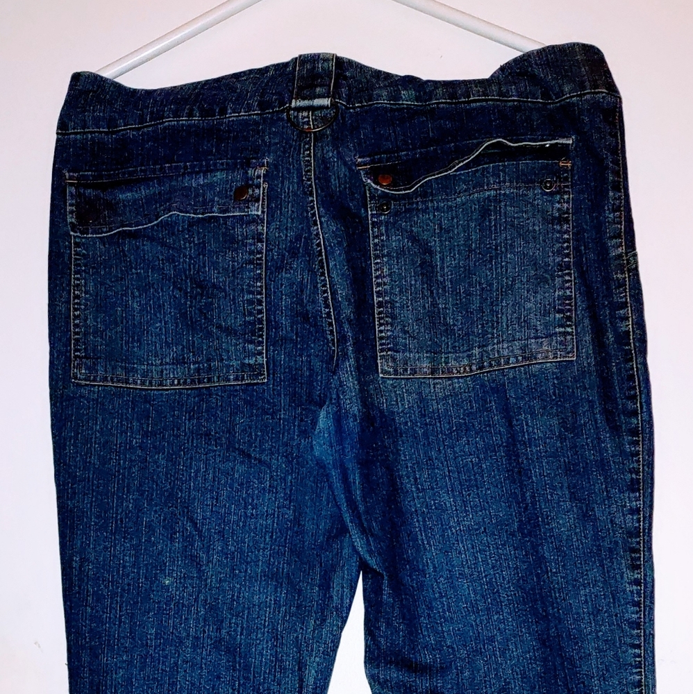 woman's  Blue Denim  Cargo Jeans